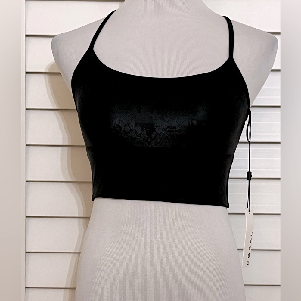 NWT- Koral Black Leopard Infinity Sports Bra